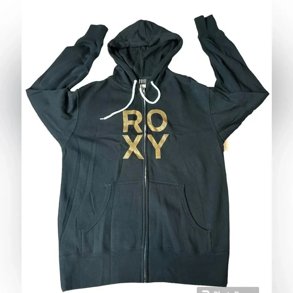 Roxy Proud 2 Full-Zip Hoodie Black Jacket New - Picture 3 of 16